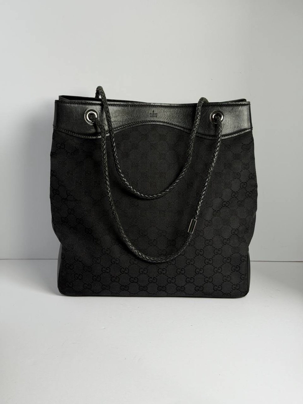 Gucci GG Black Canvas Gifford Tote Bag